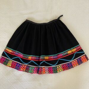 Black Peruavian Valicha Skirt / Size small